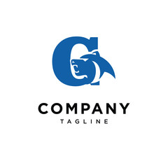 Letter G Bear Head Logo Icon Vector