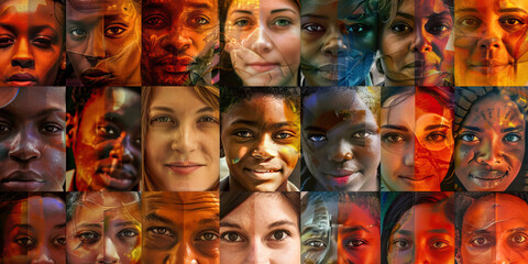 Power of Many: A collage of people from various walks of life, coming together for a common cause