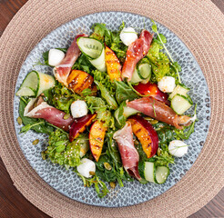 Ham and Nectarine Salad with Herbs and Balsamic Dressing