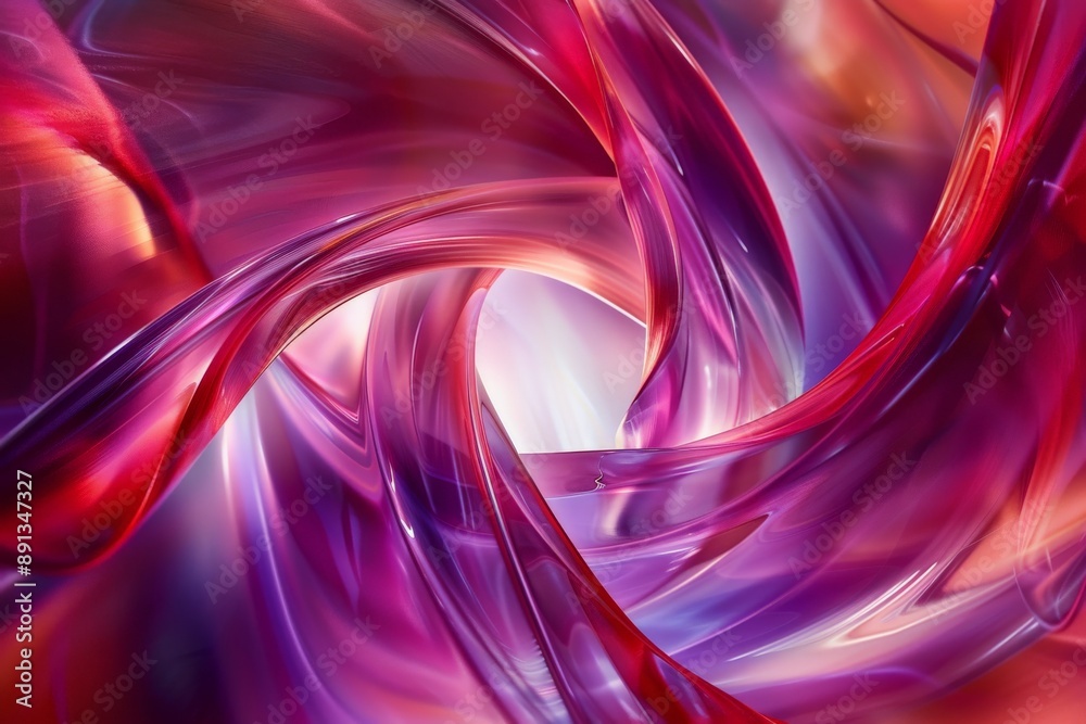 Leinwandbilder A dynamic abstract piece featuring swirling flows of vibrant colors blending together elegantly, creating a sense of energetic movement and artistic fluidity in the visual field.