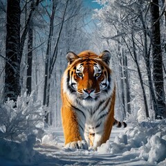 Obraz premium Animal tiger leopard lion forest wallpaper