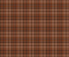 Plaid pattern, brown, yellow, seamless pattern for textiles and design of clothing, skirts, pants, aprons, tablecloths or decorative fabrics. Vector illustration.