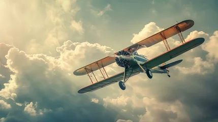 A classic or retro-style airplane.