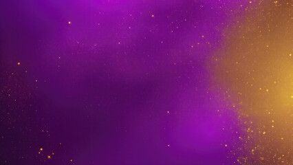 Fototapeta premium Abstract magic gold dust over Purple Beautiful golden art background