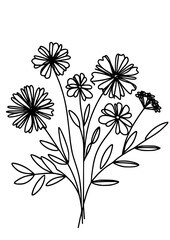 Flower Bouquet Svg, Flower svg, Bouquet svg, wildflowers svg, wildflowers, wedding svg, minimalist bouquet svg, cut files for Cricut, Silhouette