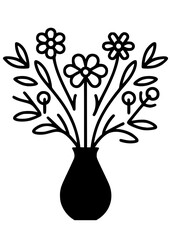 Flower Bouquet Svg, Flower svg, Bouquet svg, wildflowers svg, wildflowers, wedding svg, minimalist bouquet svg, cut files for Cricut, Silhouette