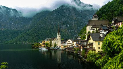 Fototapeta premium village church on the lake