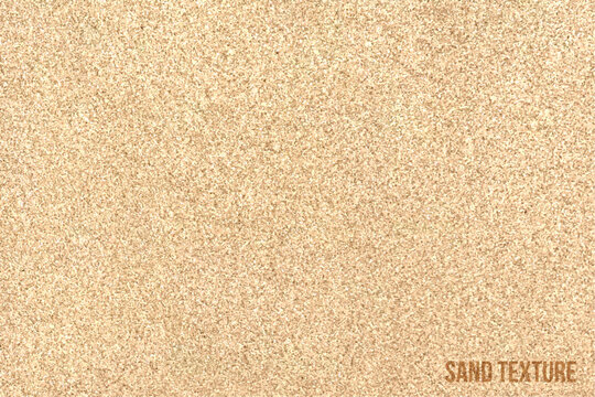 Sand texture background. Sandy beach pattern near sea. Desert ground. Fine granular realistic seamless vector illustration. Endless beige beach dune.