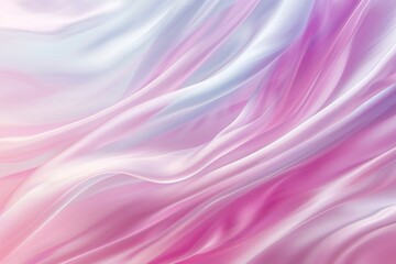 Fototapeta premium Abstract pink and white background with blurred waves of fabric