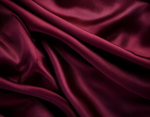 Deep Burgundy Velvet Fabric Texture with a Velvety, Soft Surface