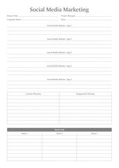 Marketing Planning Page Planner Sheets efficient way to organize & track their marketing activities

