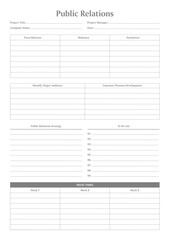 Marketing Planning Page Planner Sheets efficient way to organize & track their marketing activities
