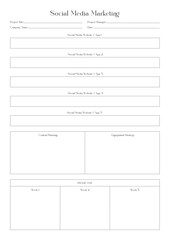 Marketing Planning Page Planner Sheets efficient way to organize & track their marketing activities
