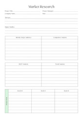 Marketing Planning Page Planner Sheets efficient way to organize & track their marketing activities
