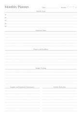 Versatile Generic Planning Pages and Planner Sheets Design Template for daily, weekly, and monthly organization for organizing daily routines and personal goals
