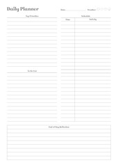 Versatile Generic Planning Pages and Planner Sheets Design Template for daily, weekly, and monthly organization for organizing daily routines and personal goals
