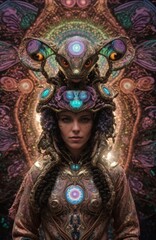 Obraz premium Luminescent Insect Sorceress