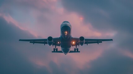 Commercial Airplane Symbolizing Global Travel