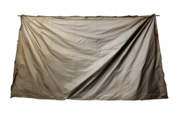 A Suspended Canvas Shelter Awaits Its Purpose on a Clear PNG or White Background.