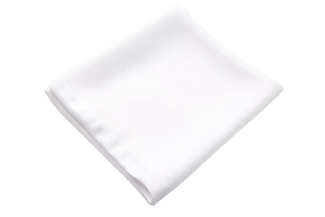 A Crisp White Napkin Awaits Its Culinary Destiny on a Clear PNG or White Background.