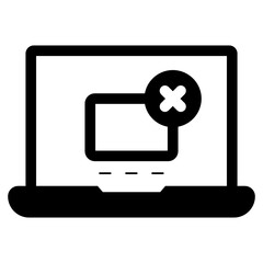 pop-up ads on laptop screen icon