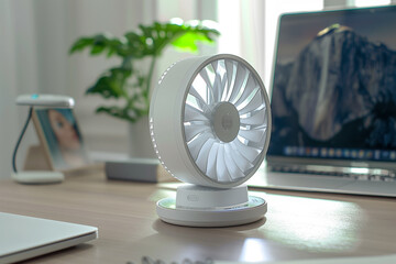 Electric fan on the desktop
