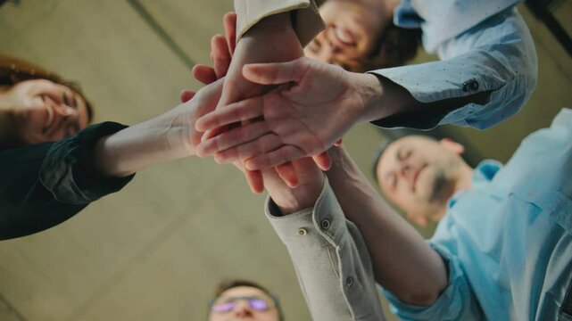 Professional team collaborates with unity, commitment, dedication toward shared goals, achieving success through innovation, teamwork, fostering productive work environment