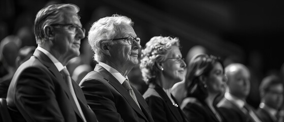 Recognition of top donors during a ceremony