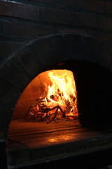 firewood in the stove