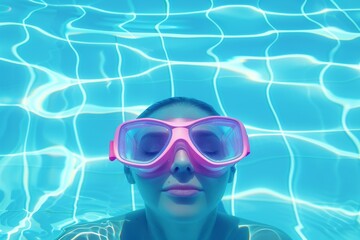 Naklejka premium Peach-colored retro sunglasses. Beautiful simple AI generated image in 4K, unique.