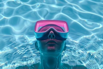 Fototapeta premium Peach-colored retro sunglasses. Beautiful simple AI generated image in 4K, unique.