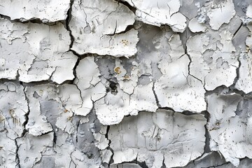 Obraz premium Cracked and Peeling Paint on a Weathered Wall Surface