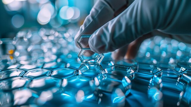 SelfHealing Materials, A material slowly repairing itself, illustrating breakthroughs in sustainable and durable technology