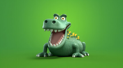 Fototapeta premium Crocodile 3d cartoon style