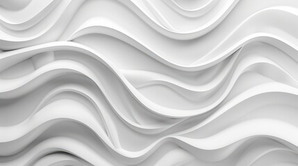 Fototapeta premium Elegant monochrome white seamless wave texture pattern background for design projects