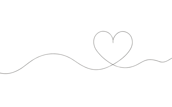Heart and Love in Vector Continuous Line Art Illustration of a Romantic Minimalist Wedding Card on a White Background. A Wedding Heart Sketch with Artistic Line Design. Vector Illustration Love Art. 