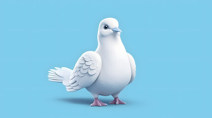 Dove 3d cartoon style