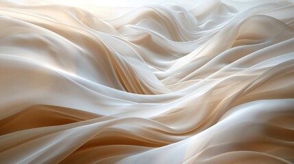 Ethereal Silk-like Material Art Forms with Radiant Light