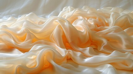 Ethereal Silk-like Material Art Forms with Radiant Light