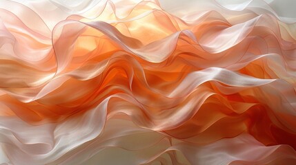 Ethereal Silk-like Material Art Forms with Radiant Light