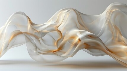 Luminous Abstract Wave Fabric Art with Soft Gradient Colors