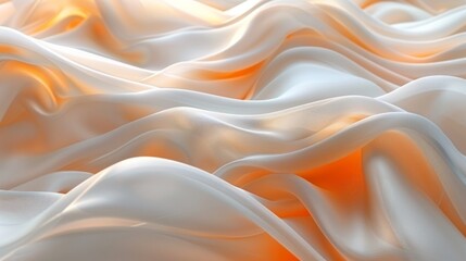 Luminous Abstract Wave Fabric Art with Soft Gradient Colors