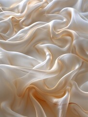 Luminous Abstract Wave Fabric Art with Soft Gradient Colors