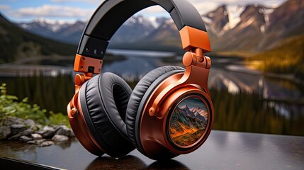 online class with laptop and headphone