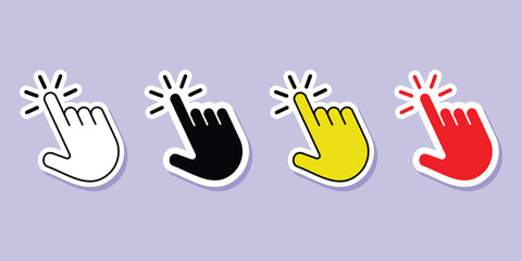Hand click icon vector illustration. pointer sign and symbol. hand cursor icon