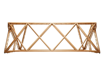 A Woven Rattan Structure Creates a Geometric Masterpiece on a Clear PNG or White Background.