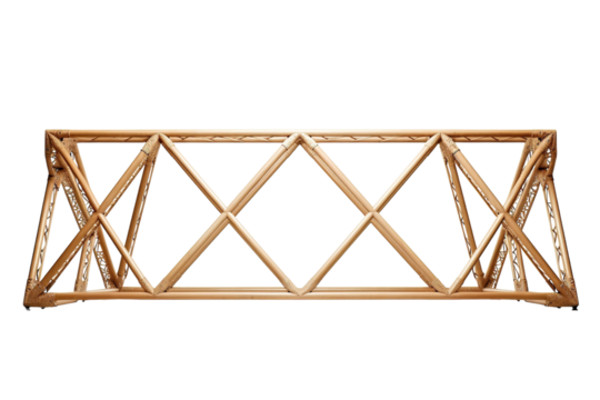 A Woven Rattan Structure Creates a Geometric Masterpiece on a Clear PNG or White Background.
