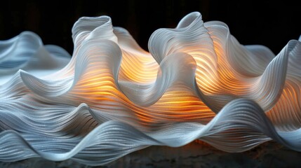 Soft Gradient Textile Flow Patterns with Color Transitions