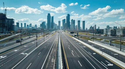 Fototapeta premium Highway to Cityscape