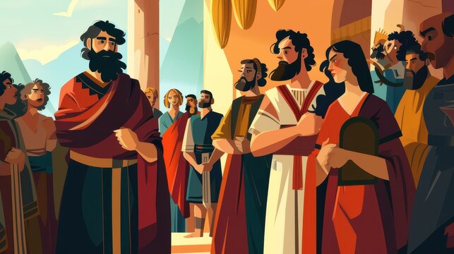 Leviticus Laws: Exile for Incest, Sacred Commandments, Biblical Guidelines, Flat Design Illustration, Faithful Practice